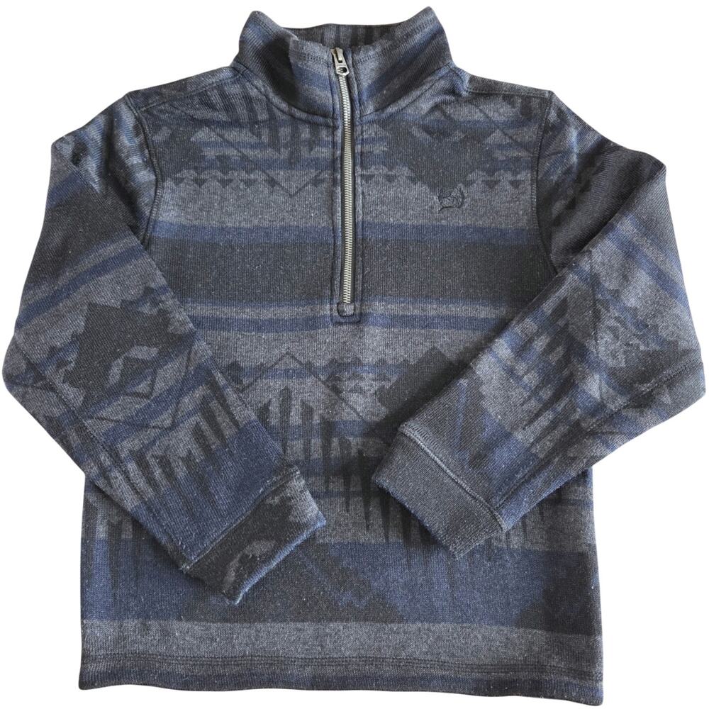 Cinch boys western1/4 zip pullover sweater size medium 10 southwest aztec